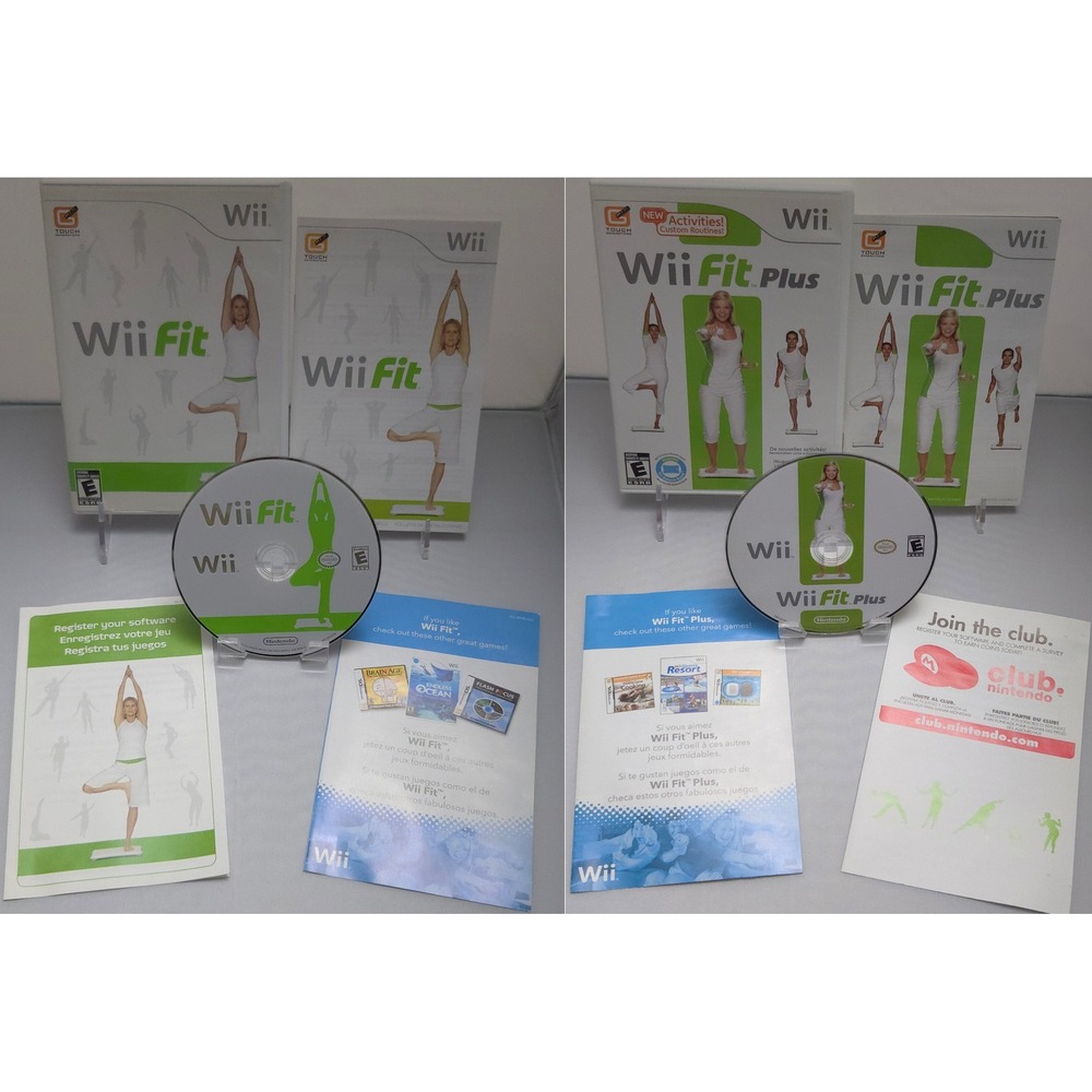 Nintendo Wii Fit & Wii Fit Plus Bundle Video Games CIB NTSC-U Tested